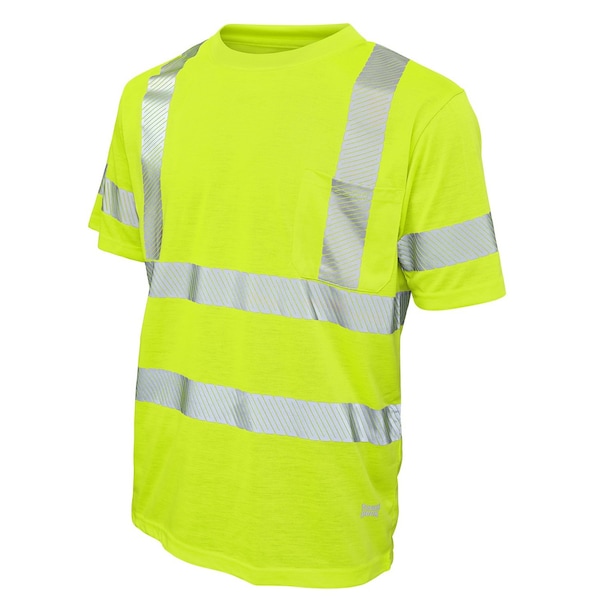 Tough Duck Short Sleeve Safety T-Shirt, 100% Polyester Jersey, Yellow, M ST121 - main