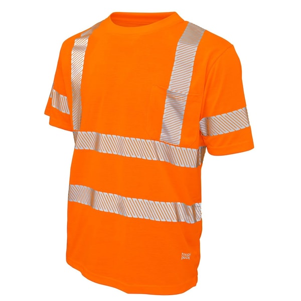 Tough Duck Short Sleeve Safety T-Shirt, 100% Polyester Jersey, Orange, S ST121 - main