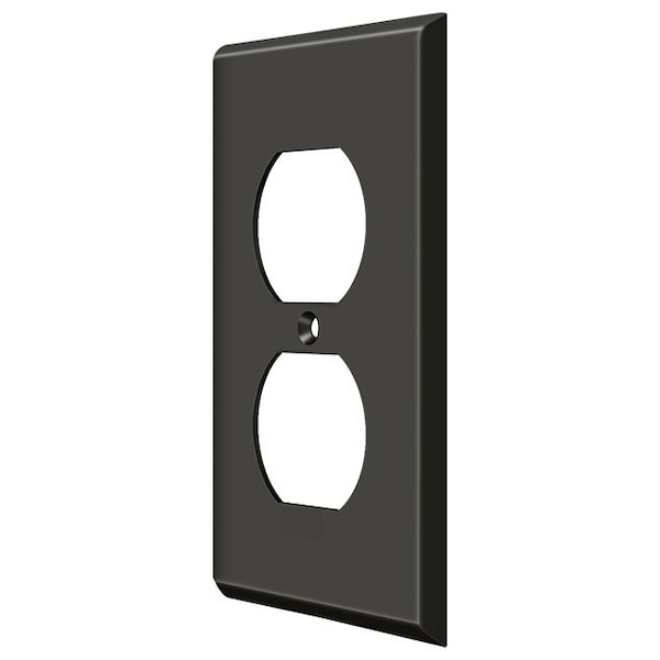 Deltana Switch Plate, Double Outlet Oil Rubbed Bronze SWP4752U10B