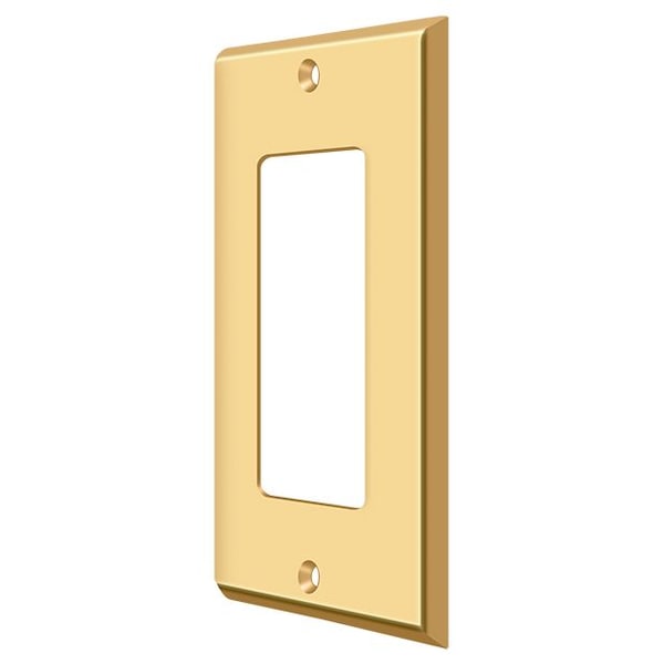 Deltana Single Rocker Switch Plate, Number of Gangs: 1 Solid Brass, PVD Polished Brass Finish SWP4754CR003 - main