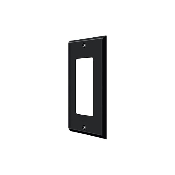 Deltana Switch Plate, Single Rocker Black SWP4754U19