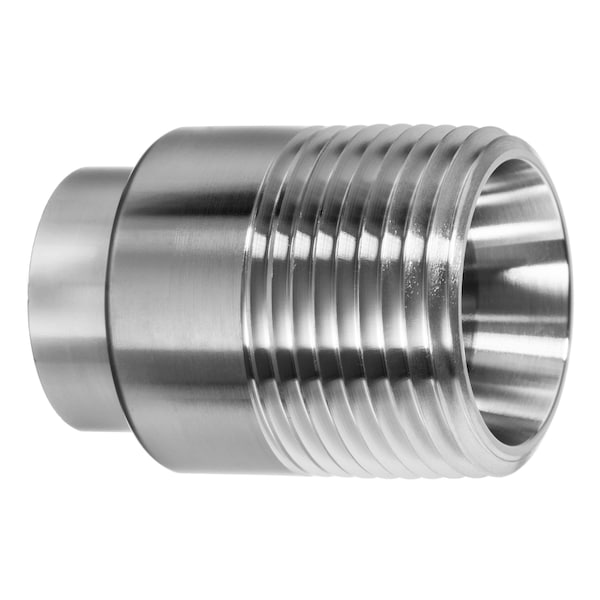 Usa Industrials Sanitary Fitting, 304SS Polished, Male Straight, 2-1/2" ZUSA-STF-BW-148 - main