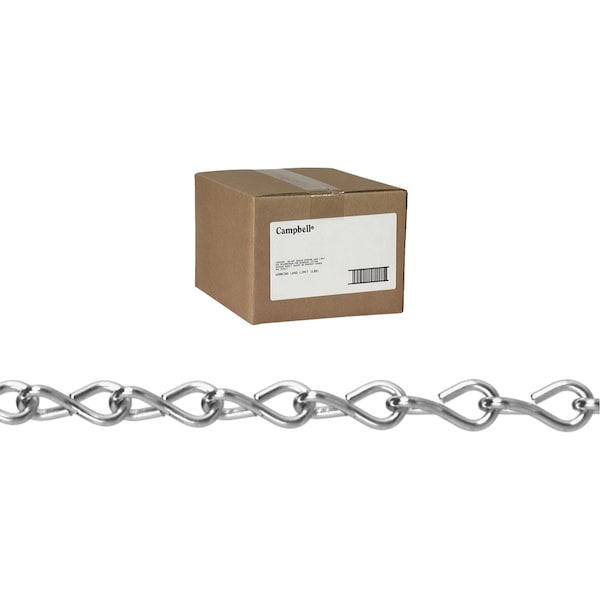 Campbell Chain & Fittings No 10 Single Steel Jack Chain, Zinc Plated, 100' per Carton T0801024N - main