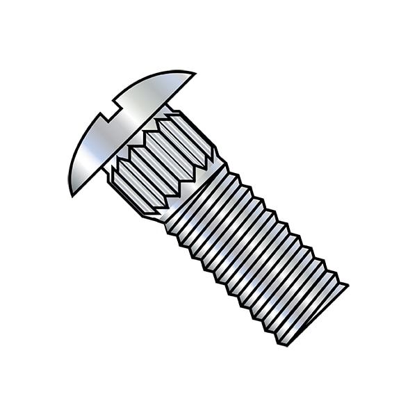 Zoro Select Carriage Bolt, Steel, Zinc Plated, 5000 PK 1409TBSR - main