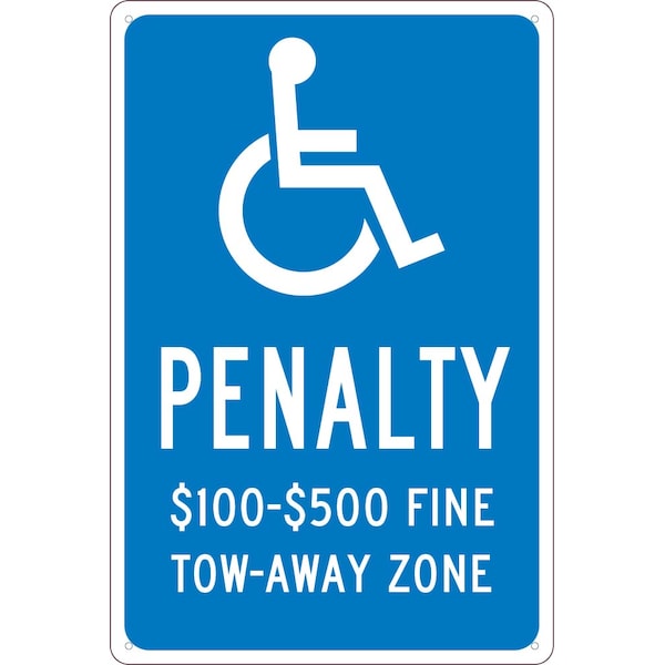 Nmc State Handicapped Reserved Parking Sign Virginia, TMS338G TMS338G - main