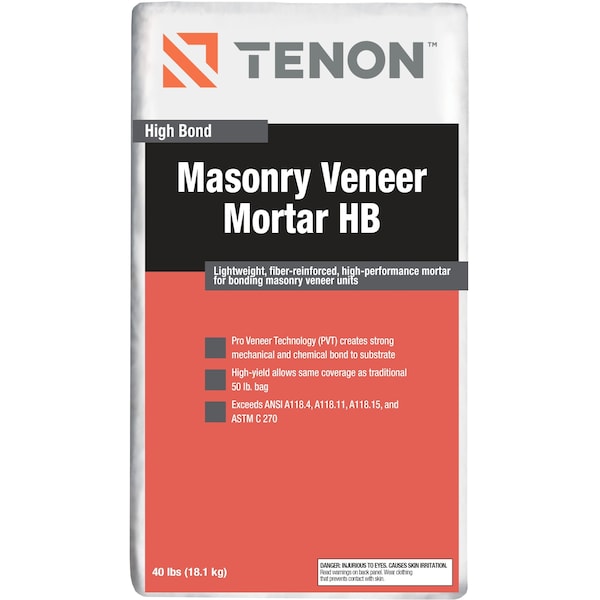 Tenon Masonry Veneer Mortar HB (High Bond),50 (120462) Zoro