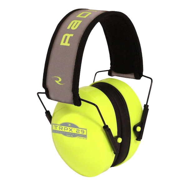 Radians TRPX Over-the-Head Ear Muffs, 29 dB NRR, Foldable, Hi-Vis Green TR0HVG-BX - main
