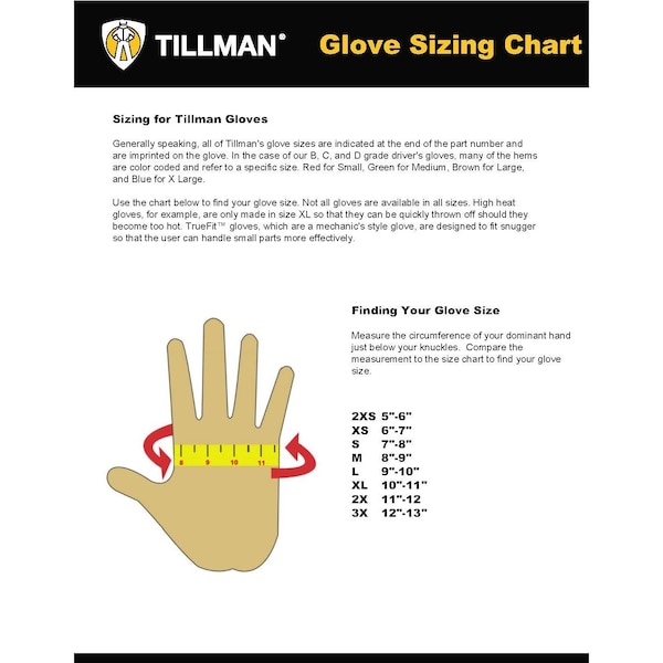 Tillman Drivers Gloves, Grain Goat, S, PR 1415S