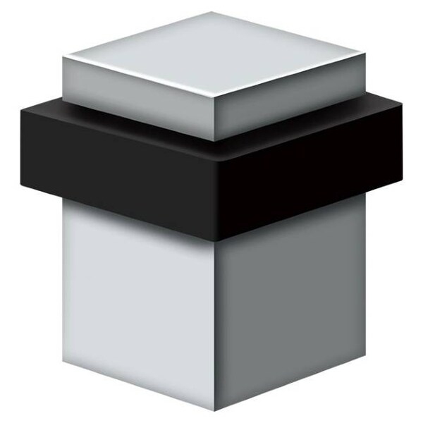 Deltana Square Universal Floor Bumper Bright Chrome 2.5" UFBS25U26 - main