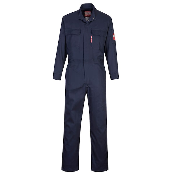Portwest Bizflame FR Coverall, 88/12 Fabric, 8.2 cal/cm2 ATPV, Large, Concealed Zipper, Navy, M UFR88 - main