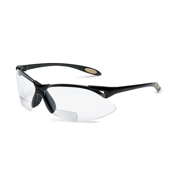 Uvex Safety Glasses, Bi-Focal Readers, +1.50, Sporty Black Frame UVXA950 - main