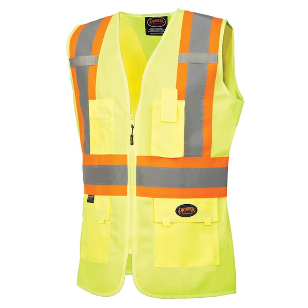 Pioneer Ladies Mesh Back Vest, Green, XS V1021860U-XS - main