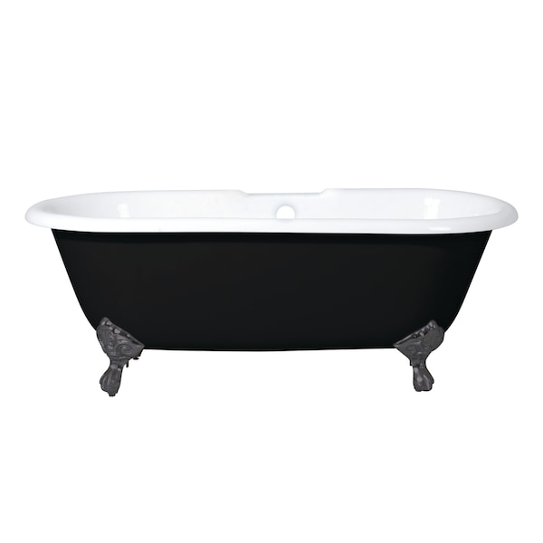 Kingston Brass VBT7D663013NB5 66" Double Ended Clawfoot, 66" L, 30" W, Black/White/Oil Rubbed Bronze, Cast iron VBT7D663013NB5 - main