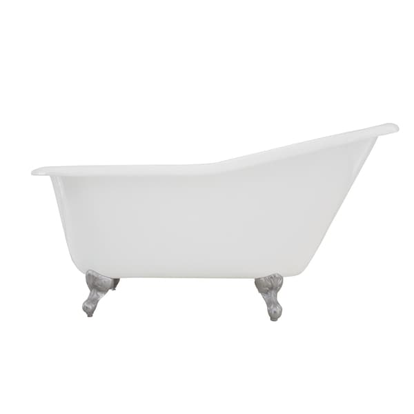 Kingston Brass VCTND6030NT1 60" Cast Iron Slipper Clawf, 60.25" L, 30.31" W, White/Polished Chrome, Cast iron VCTND6030NT1 - main