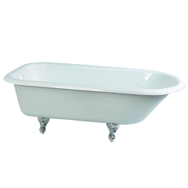 Kingston Brass VCTND673123T1 67" Cast IronAnti-Slide R, 67" L, 30.69" W, White/Polished Chrome, Cast Iron/Brass VCTND673123T1 - main