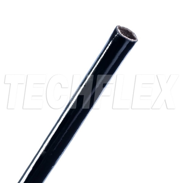 Techflex Braided Cable Sleeve, 5/8 in Inside Dia., 50 ft, Fiberglass, Black VGA0.63BK - main