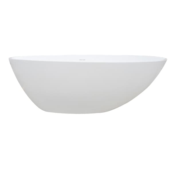 Kingston Brass VRTRS633022 63" Solid Surface White Ston, 63" L, 29.94" W, Matte White, Solid Surface, Center VRTRS633022 - main
