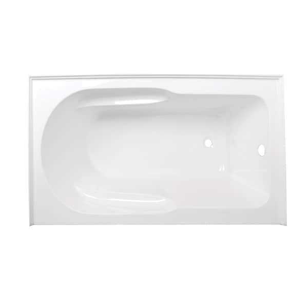 Kingston Brass VTAP603022R 60" Acrylic Alcove Tub w/Ant, 60" L, 30" W, White, Acrylic, Right VTAP603022R - main