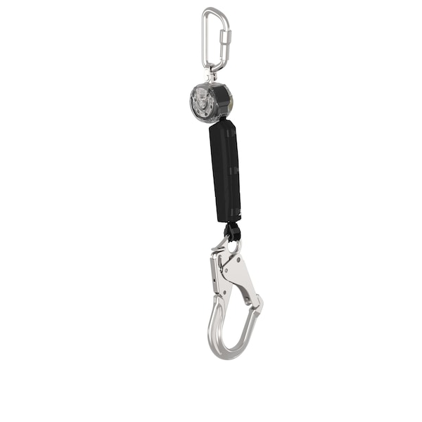 Msa Safety V-TEC Personal Fall Limiter Self Retracing Lanyard, 6 ft. Length, Carabiner, Aluminum, 1 Leg(s) VTOHW-011-DA-A - main