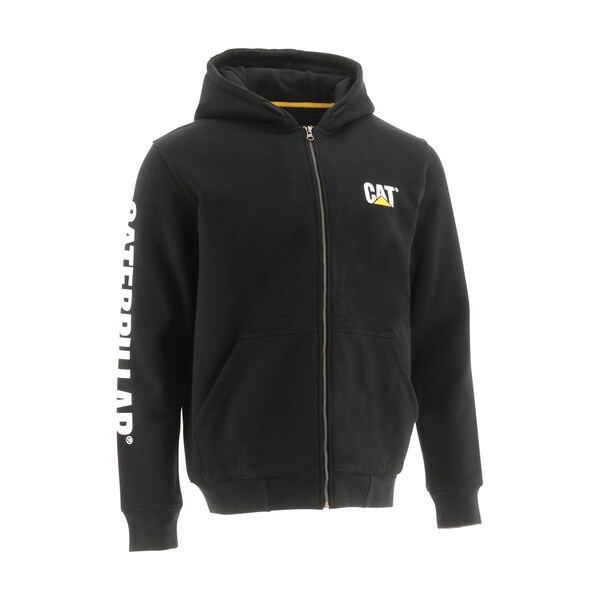 Cat Workwear Full Zip Hooded Sweatshirt, Black W10840016 Zoro