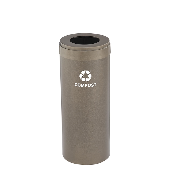 Glaro Waste Receptacle, Liner, 12 gal., Bronze Ve W-1232BV-BV-W6RL - main