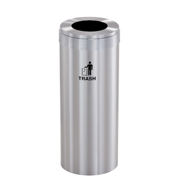 Glaro Waste Receptacle, Liner, 12 gal., Silver/Si W-1232SA-SA-W3 - main