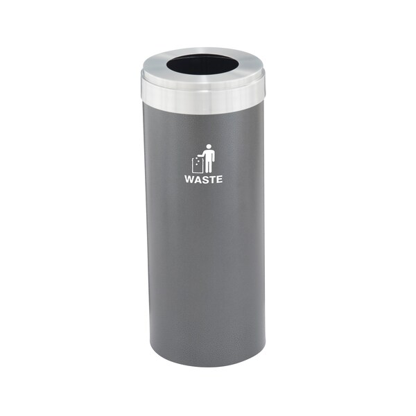 Glaro Waste Receptacle, Liner, 12 gal., Silver Ve W-1232SV-SA-W2 - main