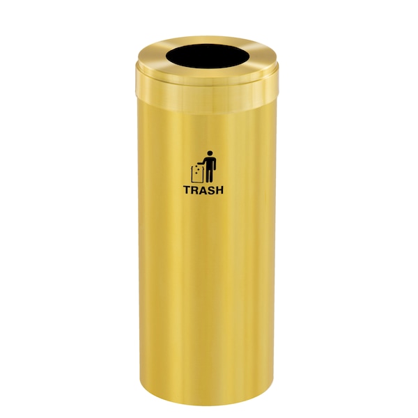 Glaro Waste Receptacle, No Liner, 15 gal., Satin W-1242BE-BE-W3 - main