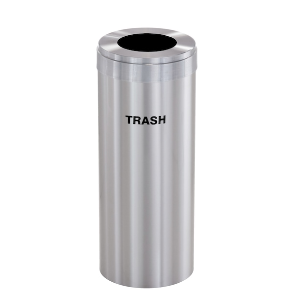 Glaro Waste Receptacle, No Liner, 15 gal., Silver W-1242SA-SA-W5 - main