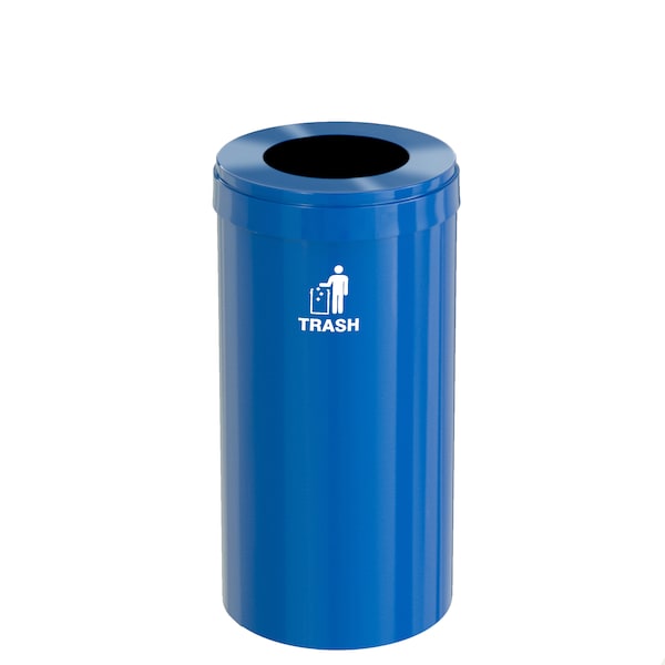 Glaro Waste Receptacle, Liner, 16 gal., Blue/Blue W-1532BL-BL-W3 - main