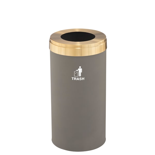 Glaro Waste Receptacle, Liner, 16 gal., Nickel/Sa W-1532NK-BE-W3 - main