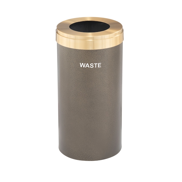 Glaro Waste Receptacle, No Liner, 23 gal., Bronze W-1542BV-BE-W4 - main