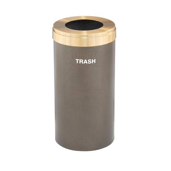 Glaro Waste Receptacle, No Liner, 23 gal., Bronze W-1542BV-BE-W5 - main