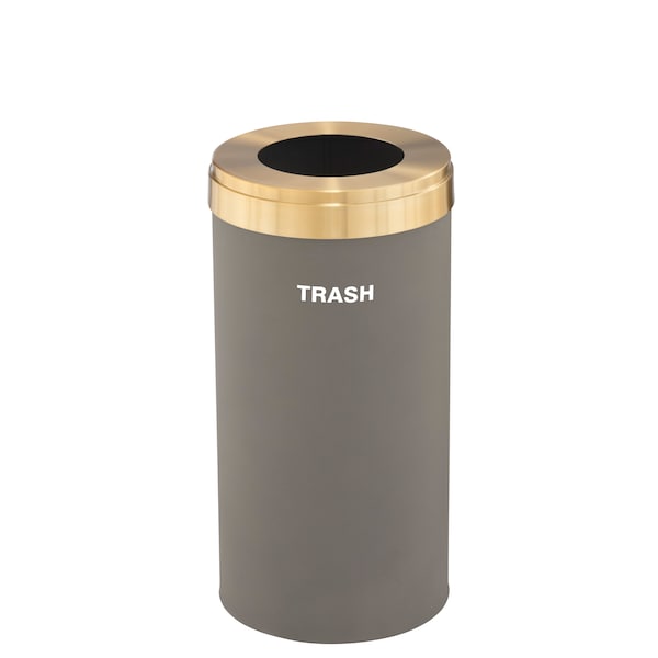 Glaro Waste Receptacle, No Liner, 23 gal., Nickel W-1542NK-BE-W5 - main