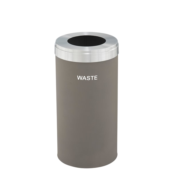 Glaro Waste Receptacle, No Liner, 23 gal., Nickel W-1542NK-SA-W4 - main