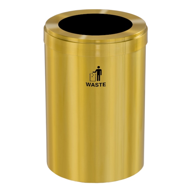 Glaro Waste Receptacle, Liner, 33 gal., Satin Bra W-2032BE-BE-W2 - main