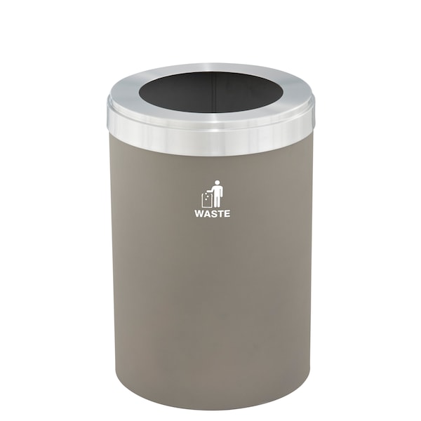 Glaro Waste Receptacle, Liner, 33 gal., Nickel/Si W-2032NK-SA-W2 - main