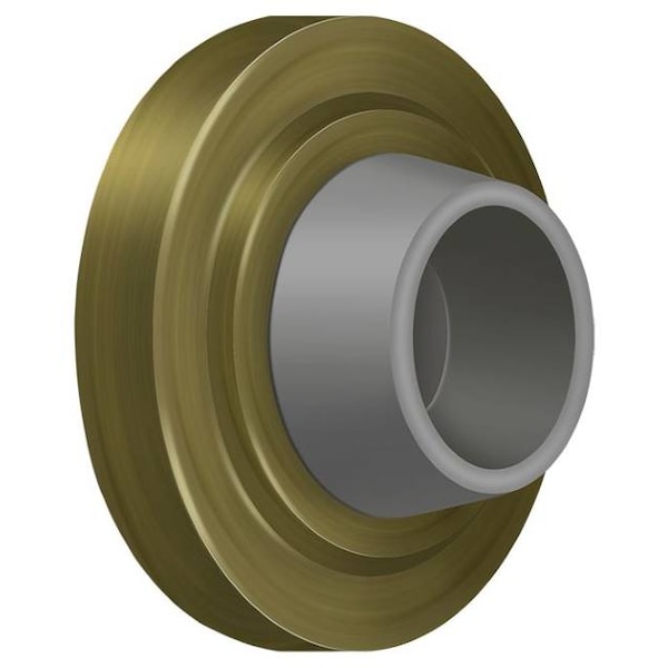 Deltana Concave Flush Bumper 2-3/8" Diameter Antique Brass WB238U5 - main