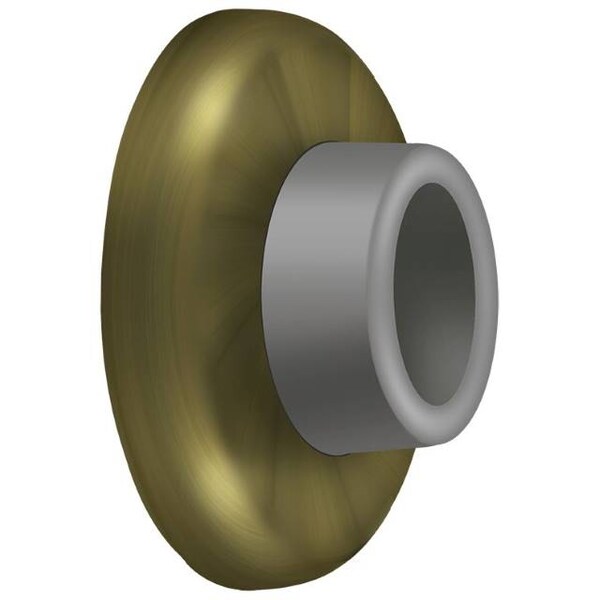 Deltana Wall Mount Concave Flush Bumper, 2-1/2" Diameter Antique Brass WB250U5 - main