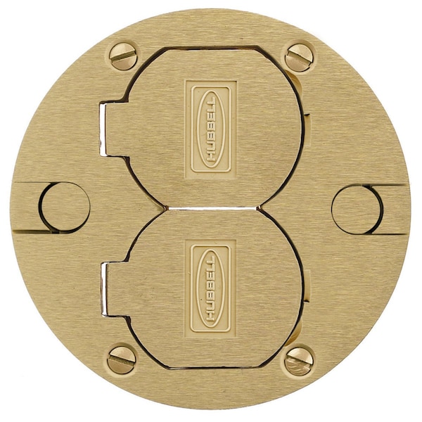 Hubbell Wiring Device-Kellems Plate Cover, Brushed Finish, Brown PFBRCBRA - main