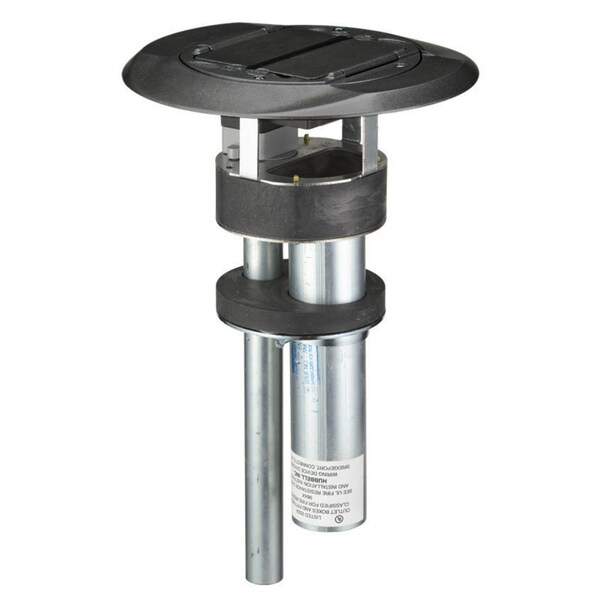 Hubbell Wiring Device-Kellems One-Piece Modular A/V Poke Through, Blk S1PT3IMBL - main