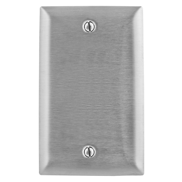 Hubbell Wiring Device-Kellems Blank Wall Plates, Number of Gangs: 1 and 2 Stainless Steel, Brushed Finish SSJ13 - main