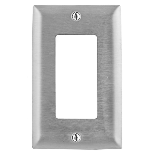 Hubbell Wiring Device-Kellems Hubbell Wall Plates and Box Cover, Number of Gangs: 1 Stainless Steel, Brushed Finish SSJ26 - main