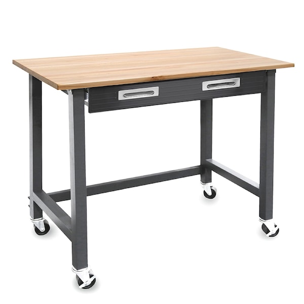 Seville Classics Wood Top Workbench, Satin WEB484