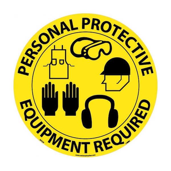 Nmc Personal Protective Equipment Required Walk On Floor Sign WFS29