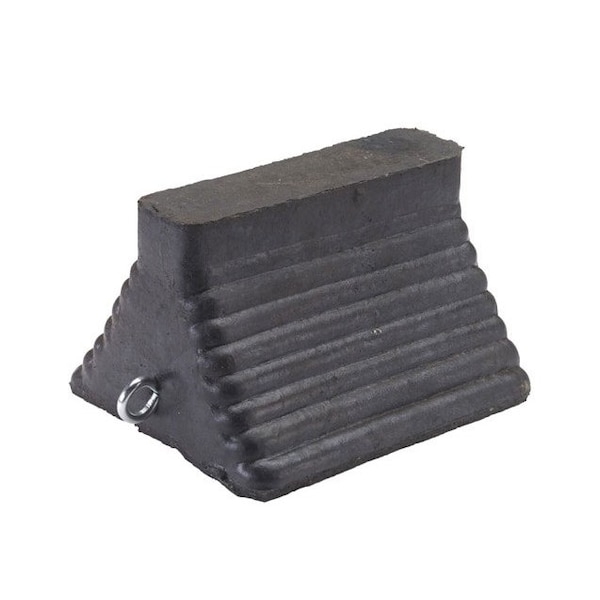 Mutual Industries 6" X 8 in X 9 in Molded Wheel Chock W/15 ft Chain 14643 - main