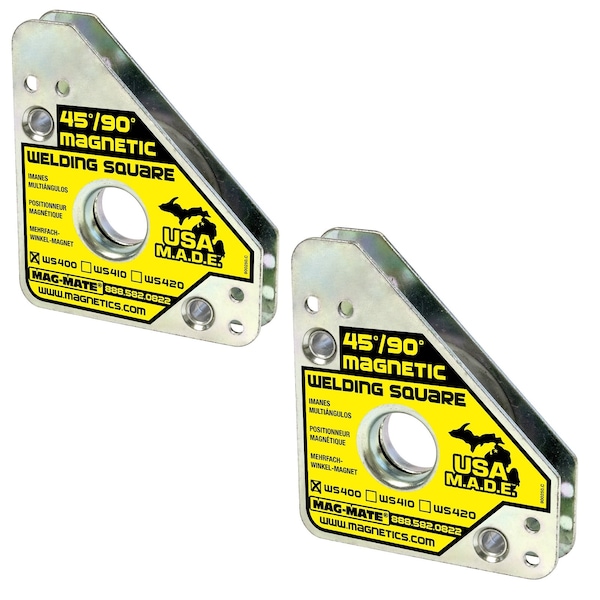 Mag-Mate Magnetic Welding Square Holds 75 lb, PK2 WS400PK02 - main