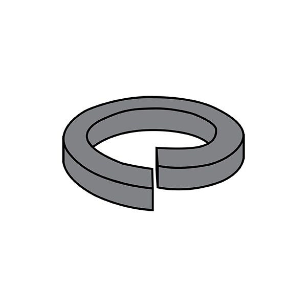 Zoro Select Split Lock Washer, For Screw Size #6 Steel, Plain Finish, 5000 PK 06WSH - main