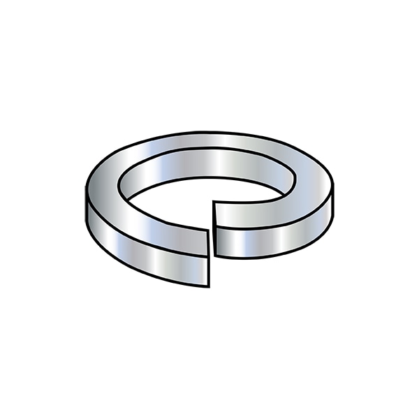 Zoro Select Split Lock Washer, For Screw Size #2 Steel, Zinc Plated Finish, 50 PK 200WS - main