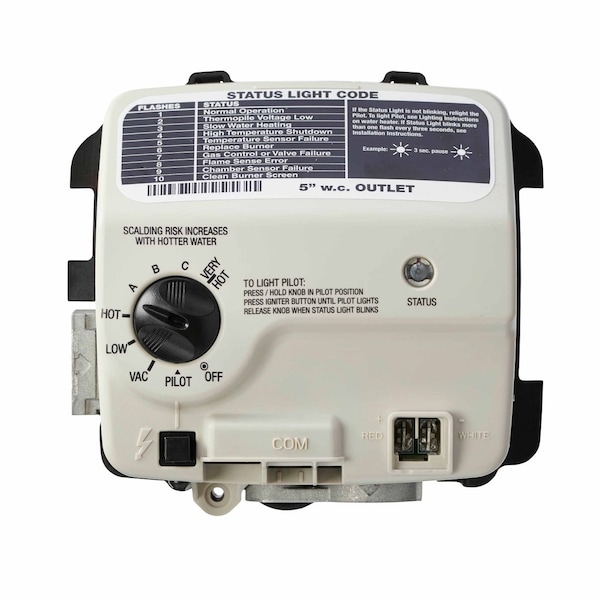 Resideo Gas Valve, Nat/LP, Standing Pilot, 350 to 850mV DC, 0 in to 14